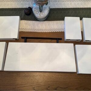 Handcrafted Floating Shelves Set -
Farmhouse White